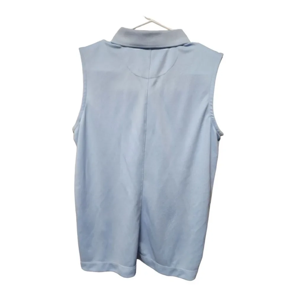 1032 - Nike Golf Blue Dri-Fit Sleeveless Polo Shirt Size Medium